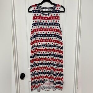 Disney Parks Americans Red, White, and Blue Midi Dress